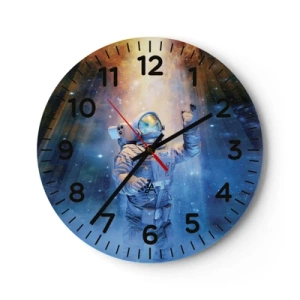 Reloj de pared - Reloj de vidrio - El descubrimiento - 30x30 cm