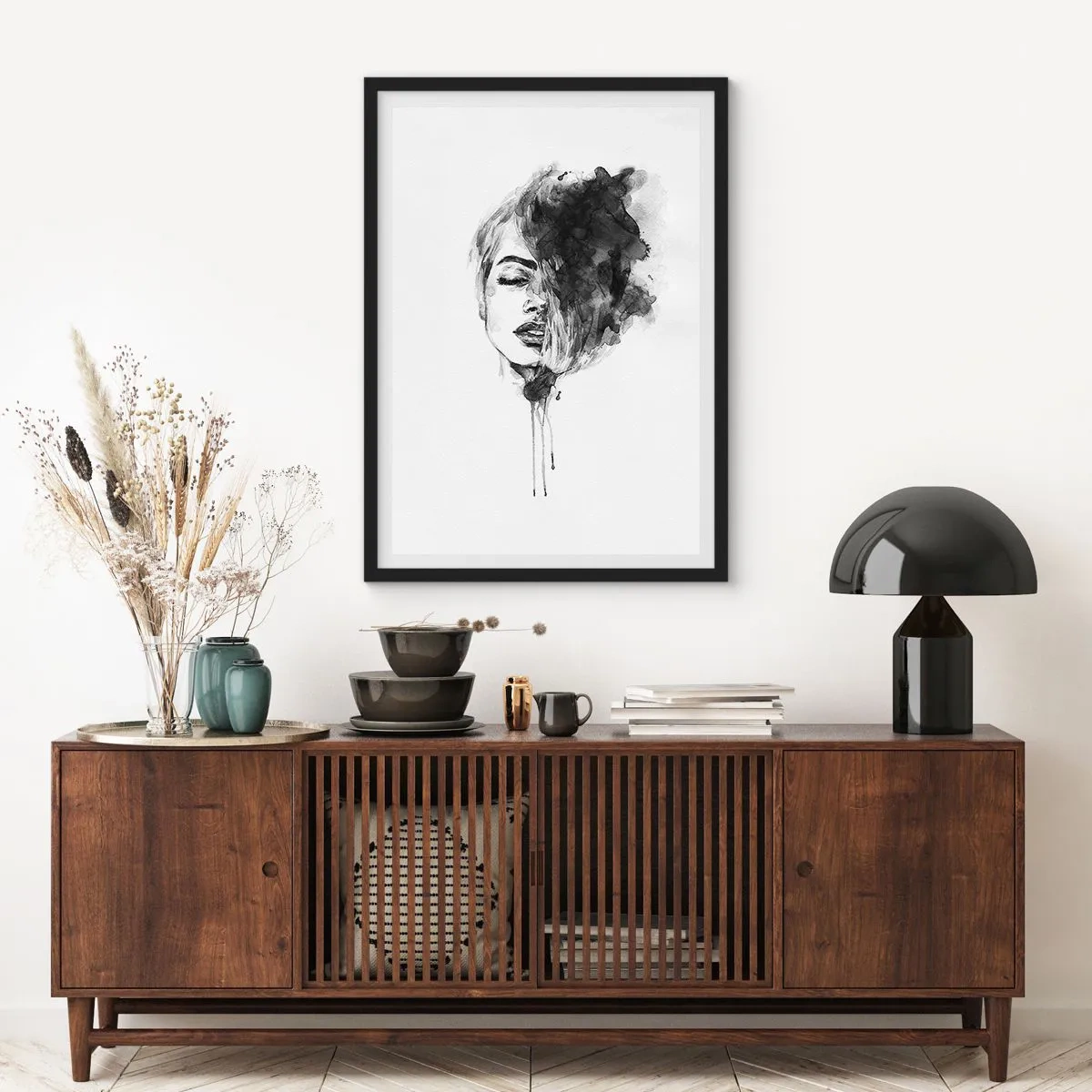 Póster en marco negro - Sueños en femenino - 70x100 cm