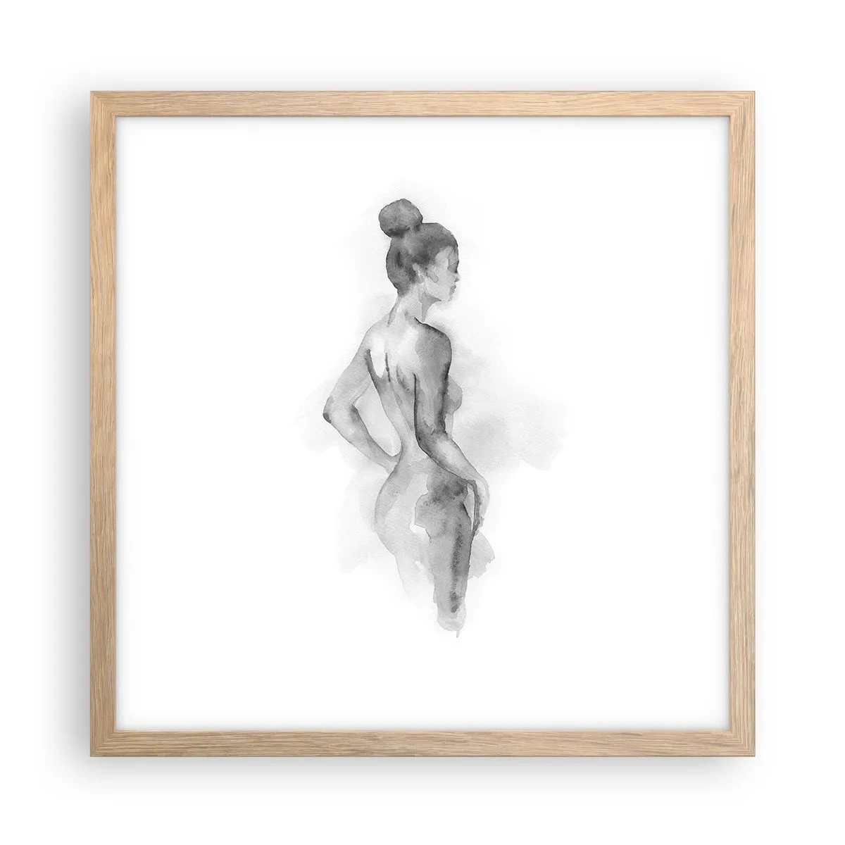 Póster en marco roble claro - Tan hermosa como la pintura - 40x40 cm