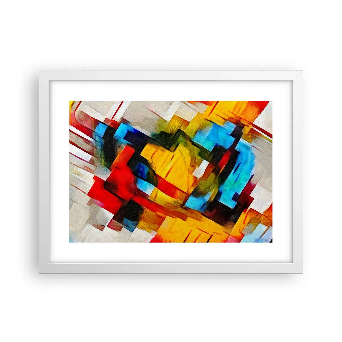 Póster en marco blanco - Un popurrí multicolor - 40x30 cm