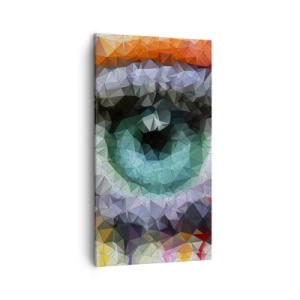 Cuadro sobre lienzo - Impresión de Imagen - El brillo cristalino de los ojos - 45x80 cm