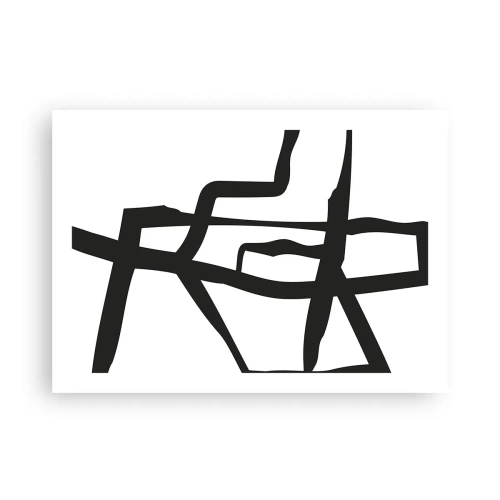 Póster - Construcción en blanco y negro - 70x50 cm