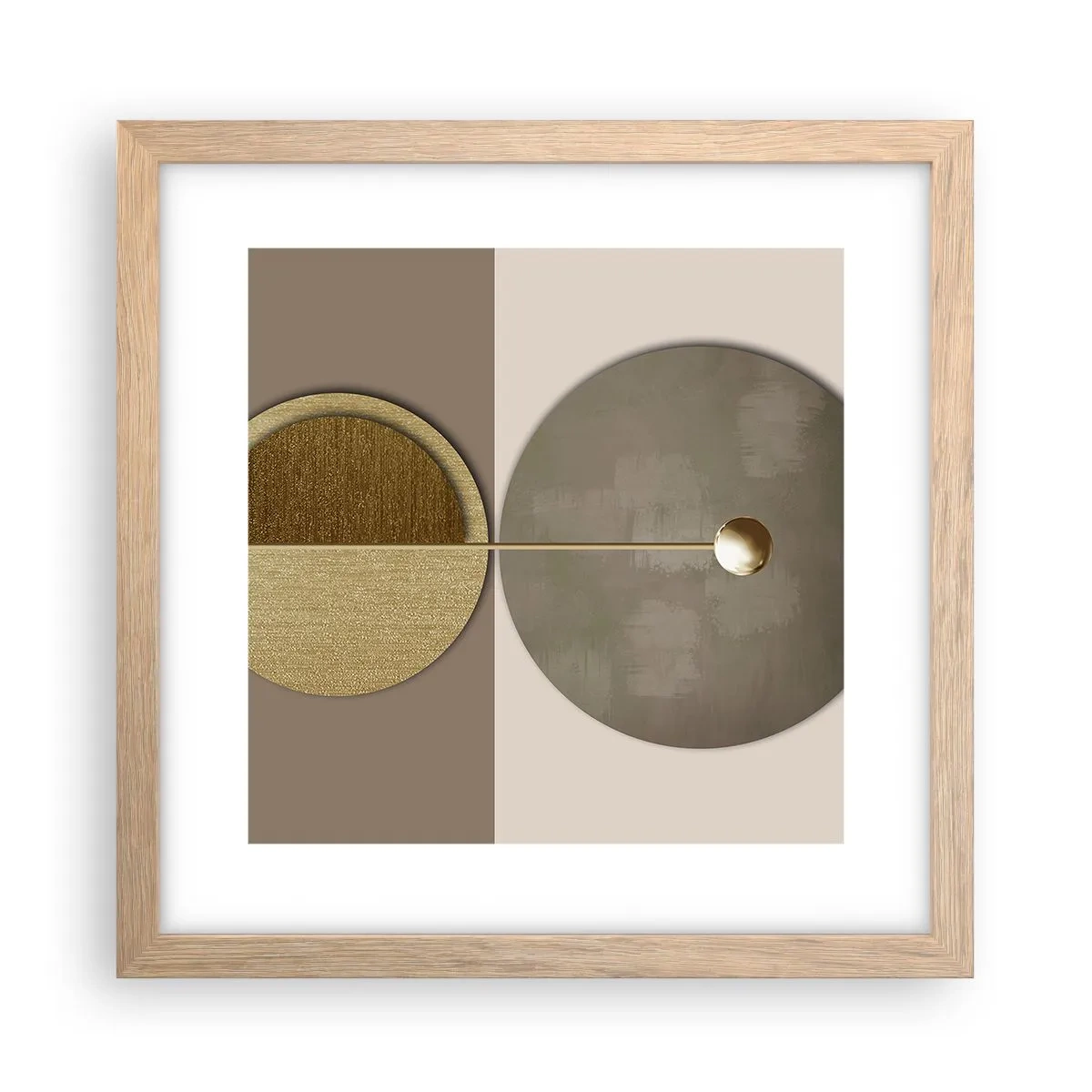 Póster en marco roble claro - Equilibrio perfecto - 30x30 cm