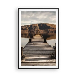 Póster en marco negro - Un paisaje en silencio - 61x91 cm