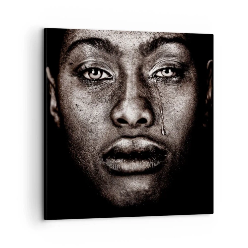 Cuadro sobre lienzo - Impresión de Imagen - Una lágrima - 60x60 cm