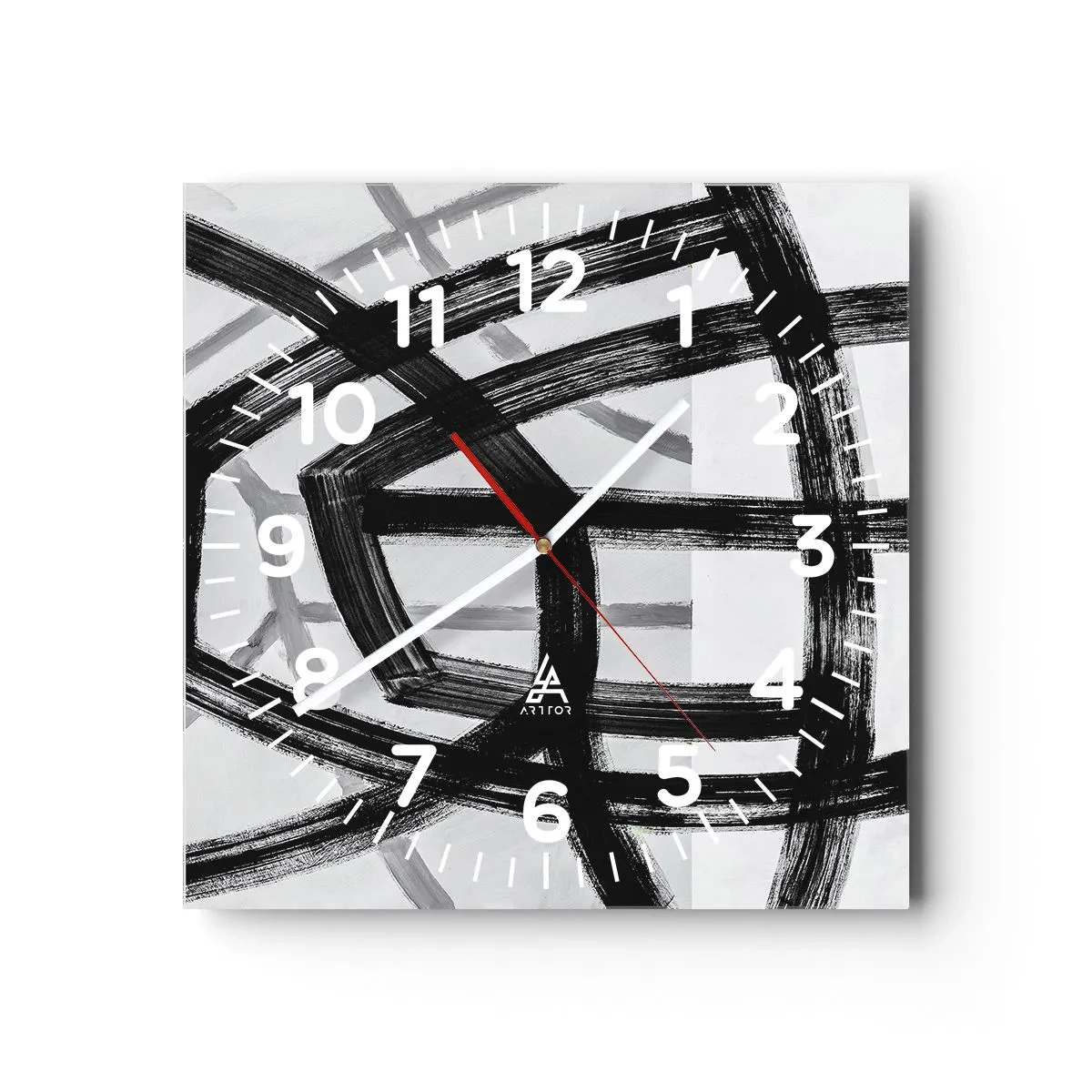 Reloj de pared - Reloj de vidrio - Construir profundidad - 30x30 cm