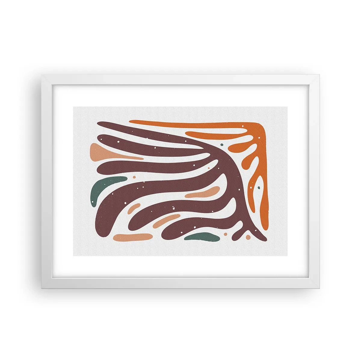 Póster en marco blanco - Composición orgánica - 40x30 cm