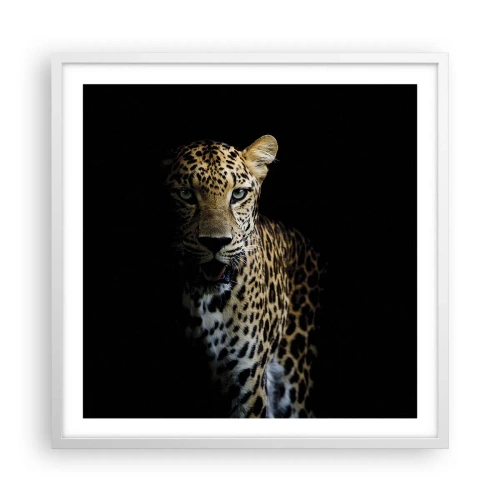 Póster en marco blanco - Belleza oscura - 60x60 cm