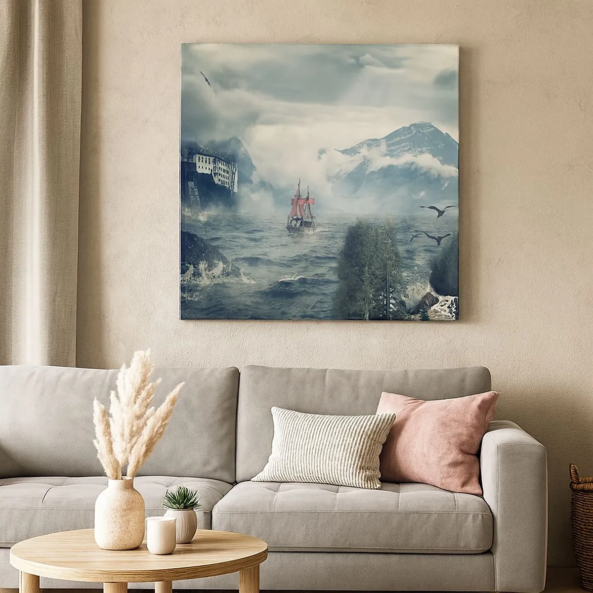 Cuadro sobre lienzo - Impresión de Imagen - En aguas mágicas - 30x30 cm