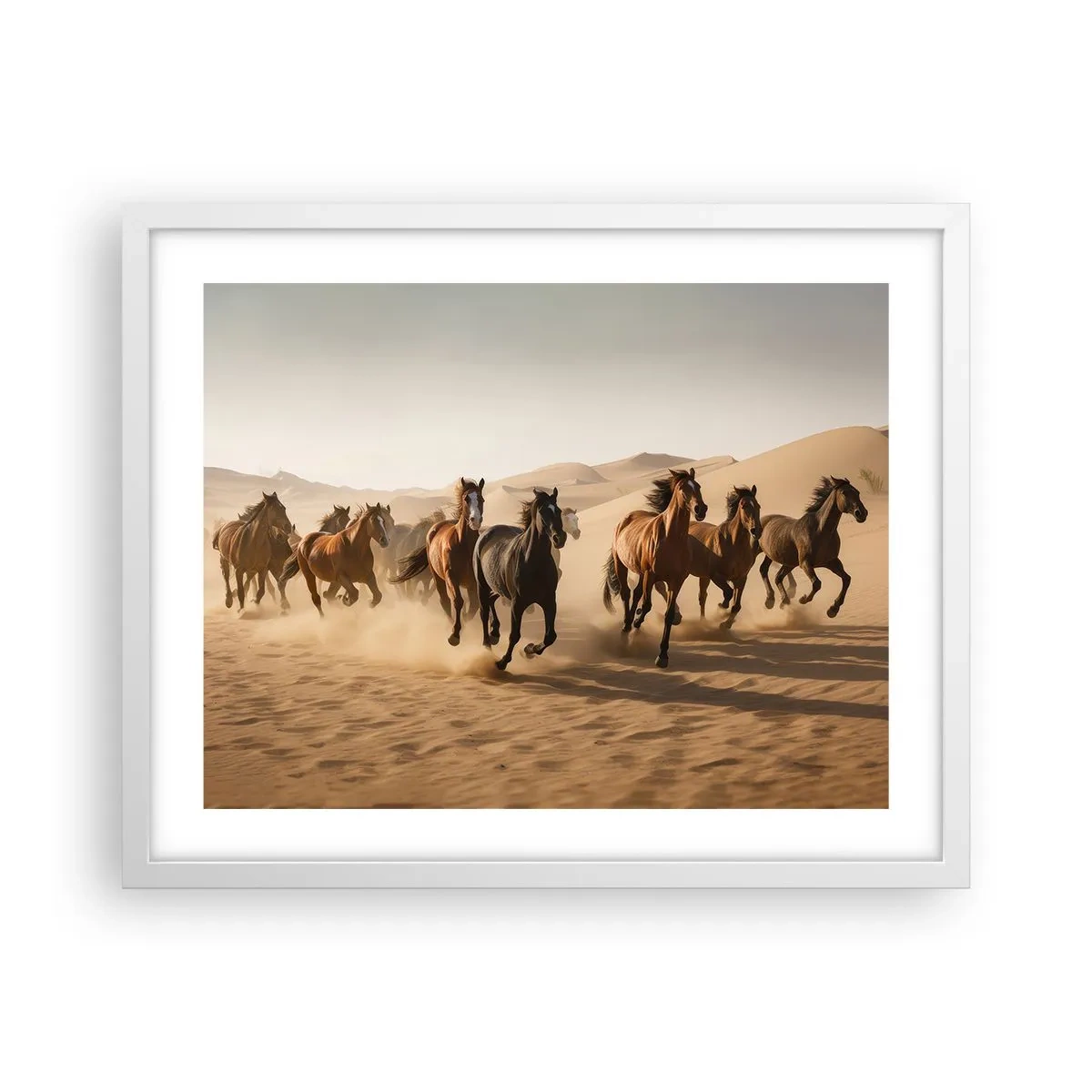 Póster en marco blanco - Libre como el viento - 50x40 cm