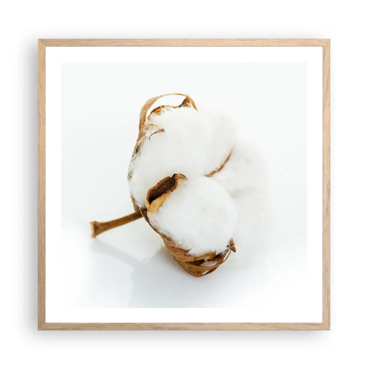 Póster en marco roble claro - Suave por naturaleza - 60x60 cm