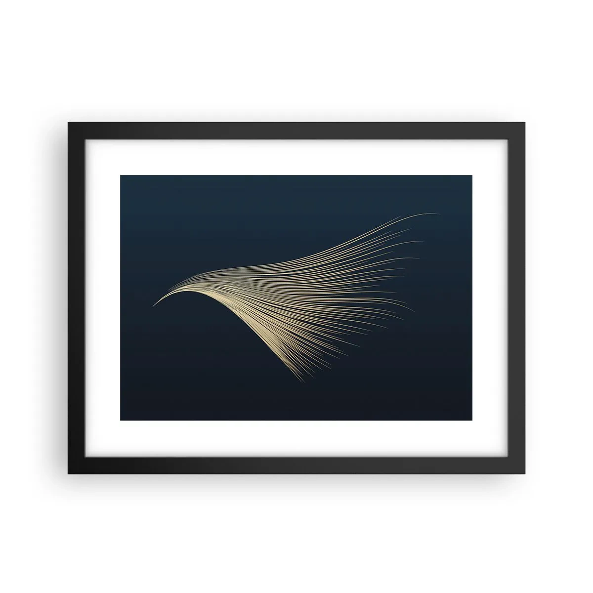 Póster en marco negro - Como el cabello de un ángel - 40x30 cm