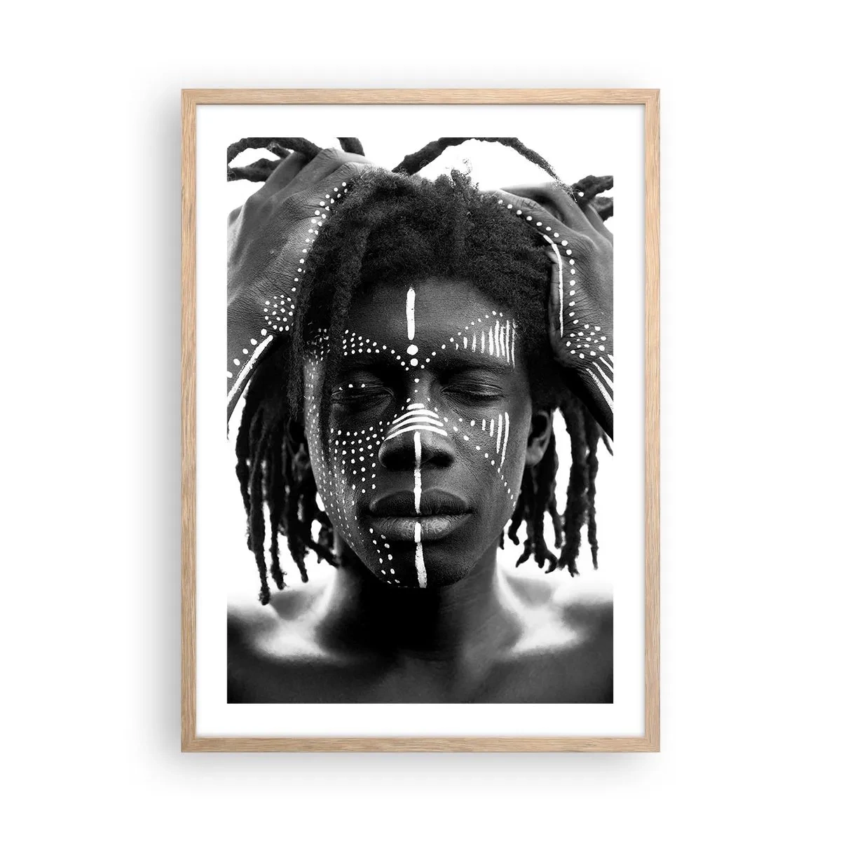 Póster en marco roble claro - ¿Dónde estás? - 50x70 cm