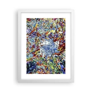 Póster en marco blanco - Vidriera - 30x40 cm