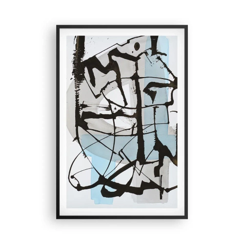 Póster en marco negro - Azul a pesar de todo - 61x91 cm
