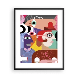 Póster en marco negro - Estilo Picasso - 40x50 cm