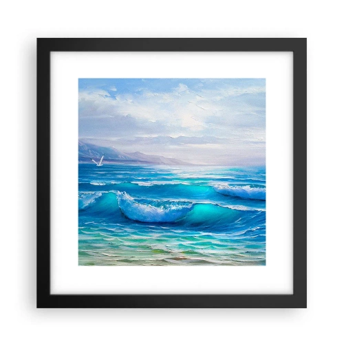 Póster en marco negro - Trae consuelo - 30x30 cm