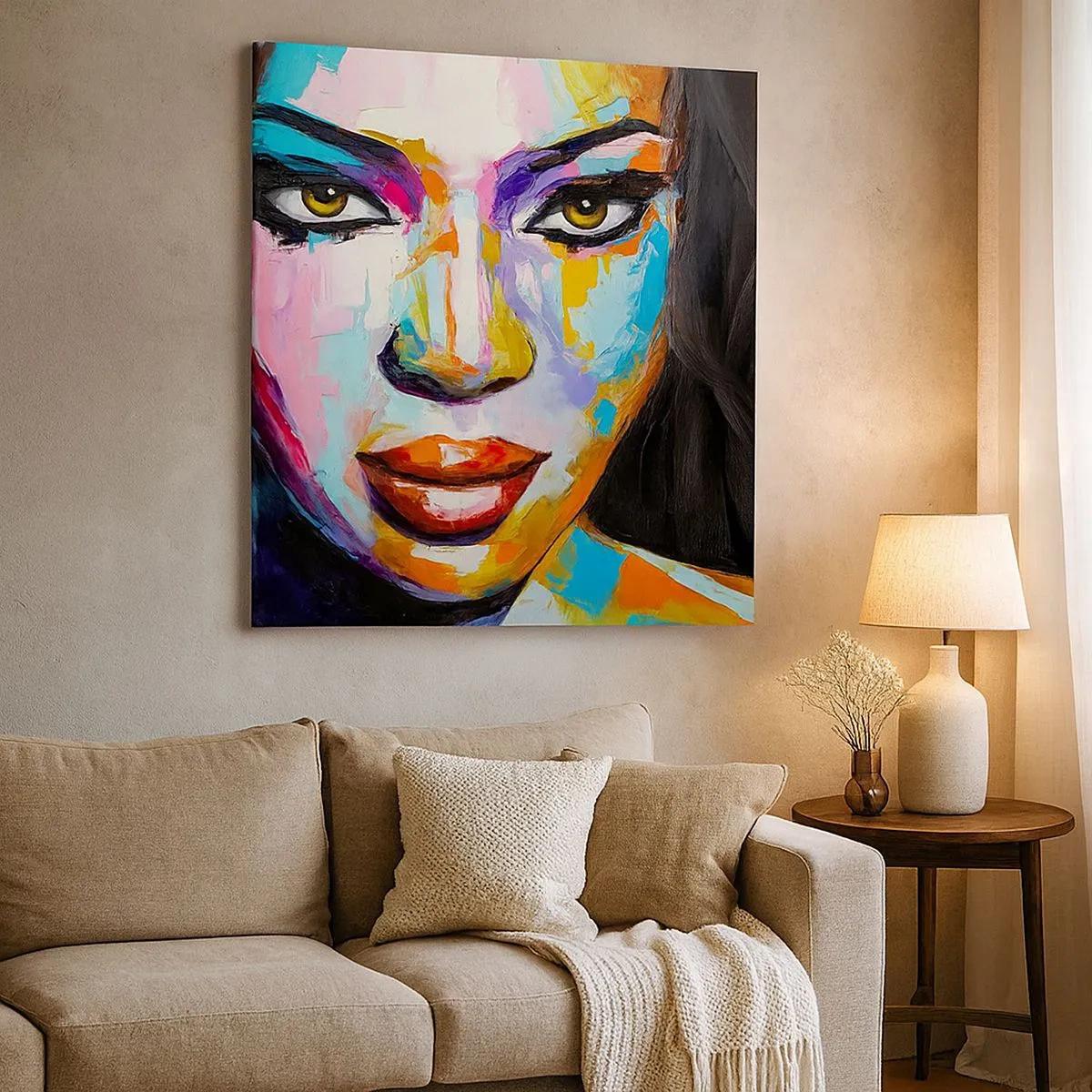 Cuadro sobre lienzo - Impresión de Imagen - Mirada penetrante - 30x30 cm