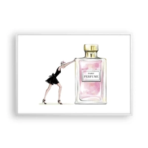 Póster en marco blanco - La esencia de la feminidad - 100x70 cm