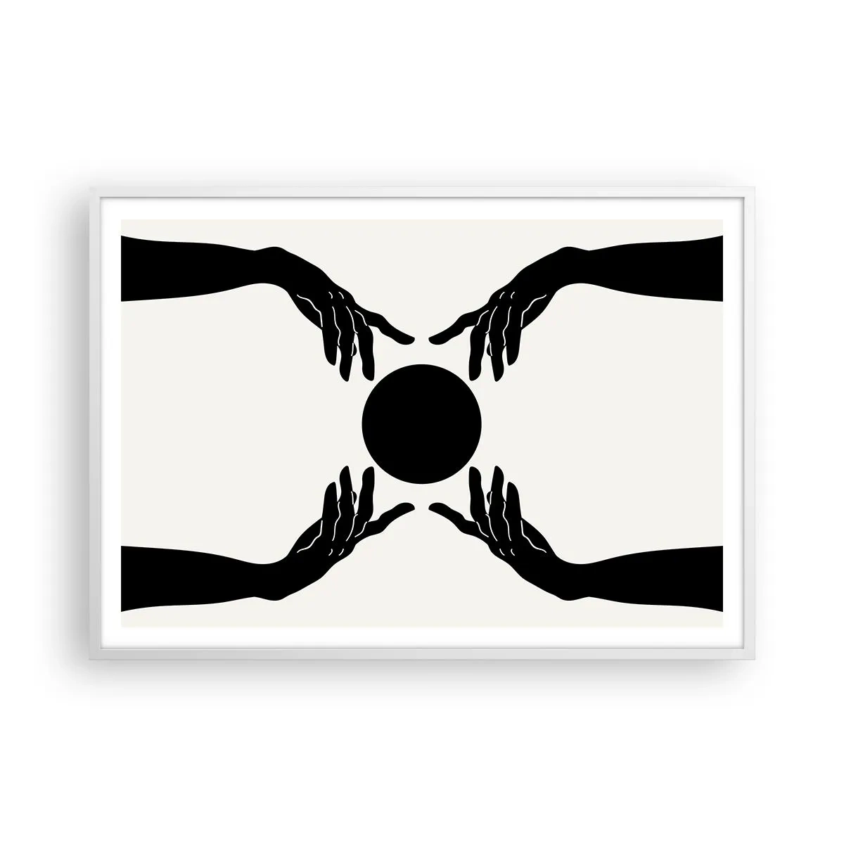Póster en marco blanco - Una señal secreta - 100x70 cm