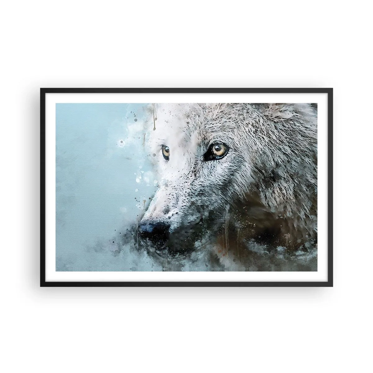 Póster en marco negro - Conoce el alma del lobo - 91x61 cm