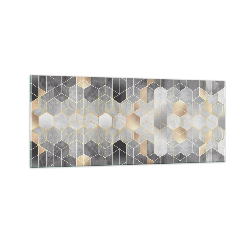 Cuadro sobre vidrio - Impresiones sobre Vidrio - Composición de diamantes - 100x40 cm