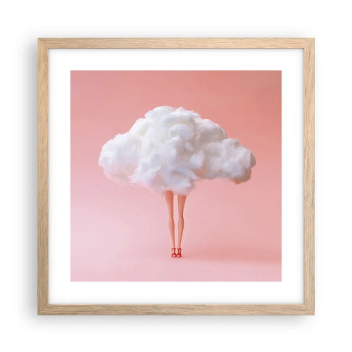 Póster en marco roble claro - Dulce promesa - 40x40 cm