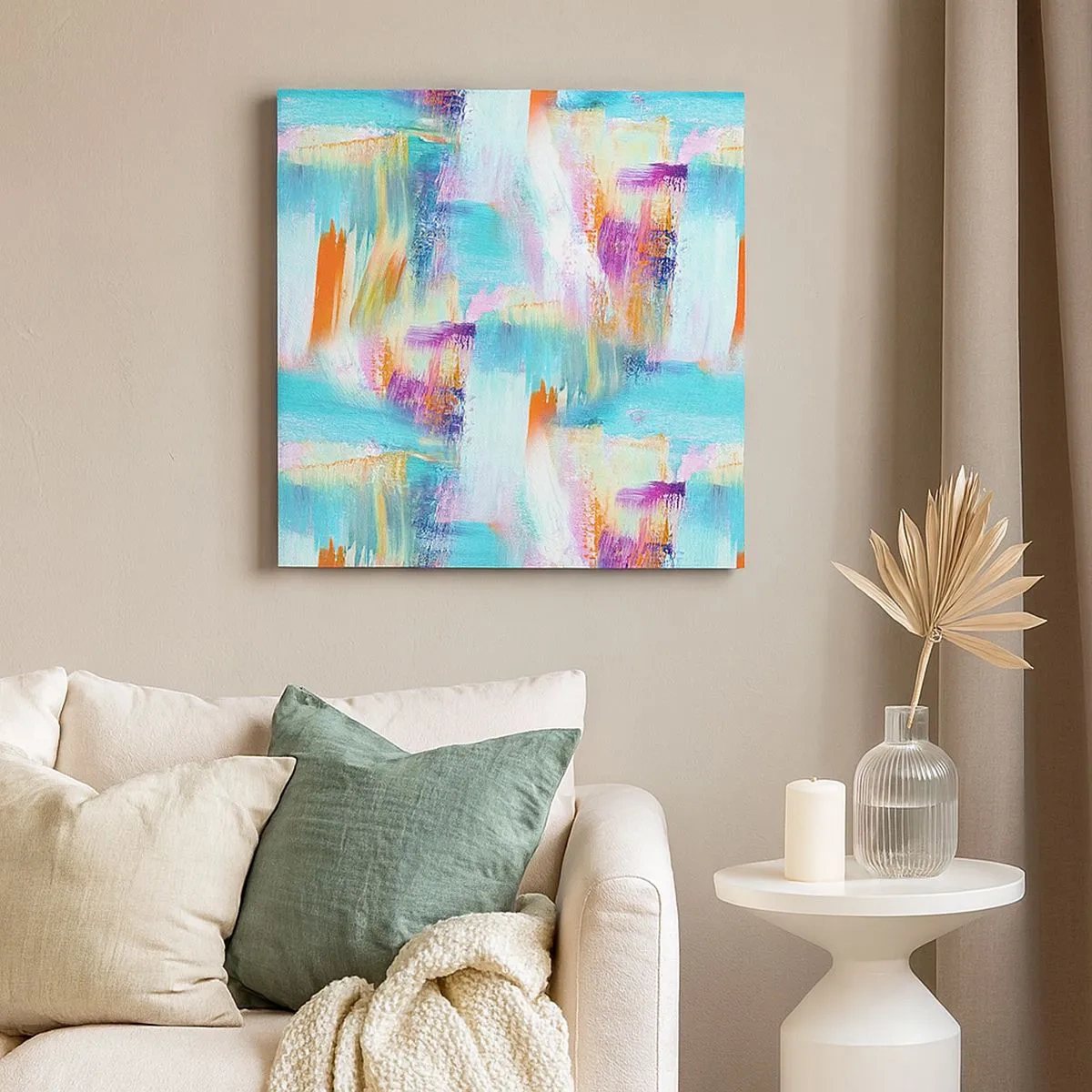 Cuadro sobre lienzo - Impresión de Imagen - Un alegre traductor de garabatos - 30x30 cm