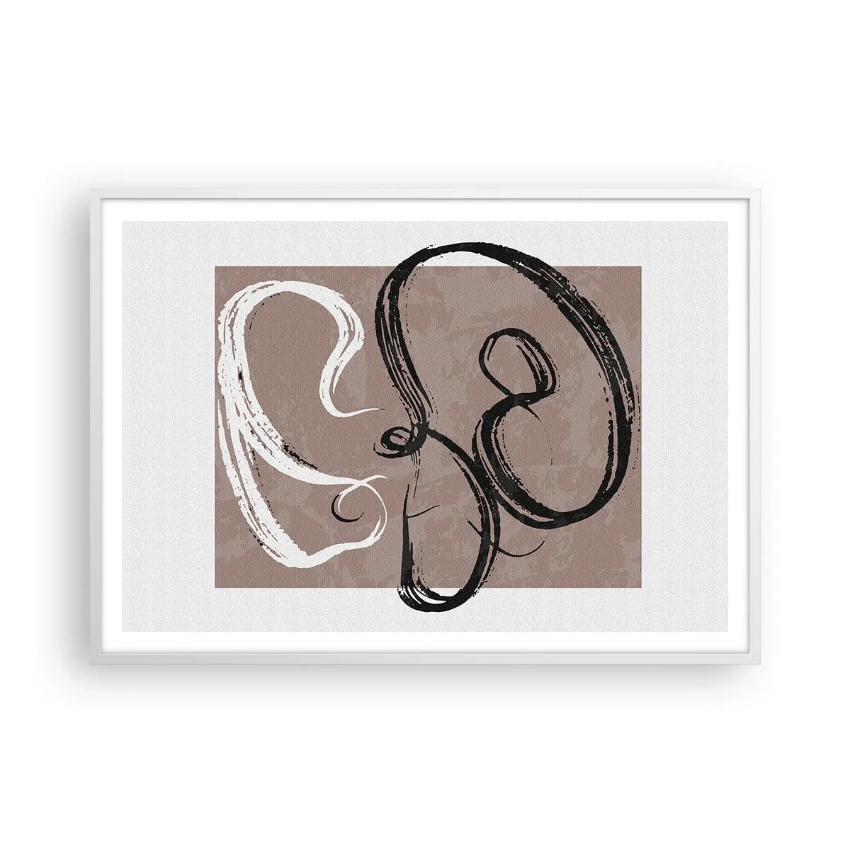 Póster en marco blanco - Composición: la búsqueda de la plenitud - 100x70 cm