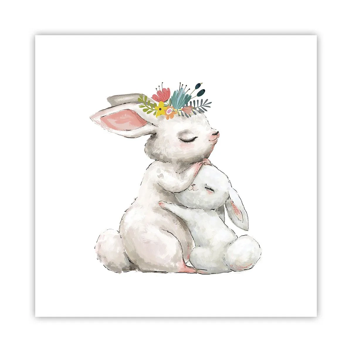 Póster - En ningún lugar mejor que con mamá - 50x50 cm