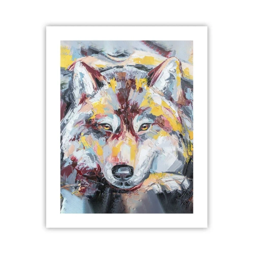 Póster - Pinceladas de lobo - 40x50 cm