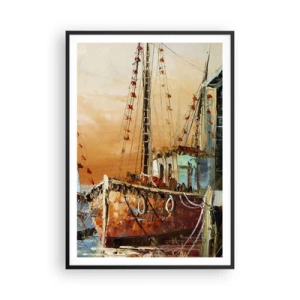 Póster en marco negro - Regreso pacífico - 70x100 cm