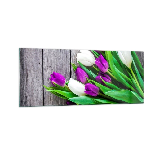 Cuadro sobre vidrio - Impresiones sobre Vidrio - El día de la fiesta de la primavera - 100x40 cm