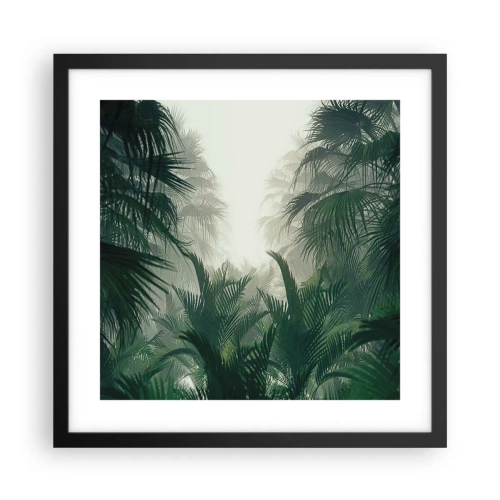 Póster en marco negro - Misterio tropical - 40x40 cm