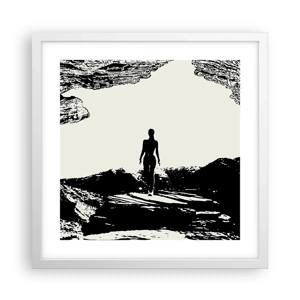 Póster en marco blanco - Una nueva mirada - 40x40 cm