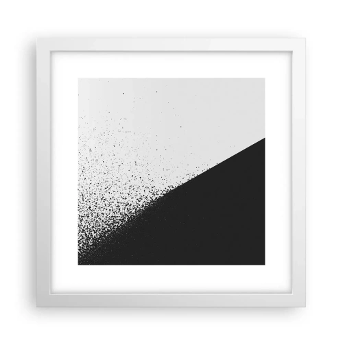 Póster en marco blanco - Cada vez más rápido, cada vez más alto - 30x30 cm