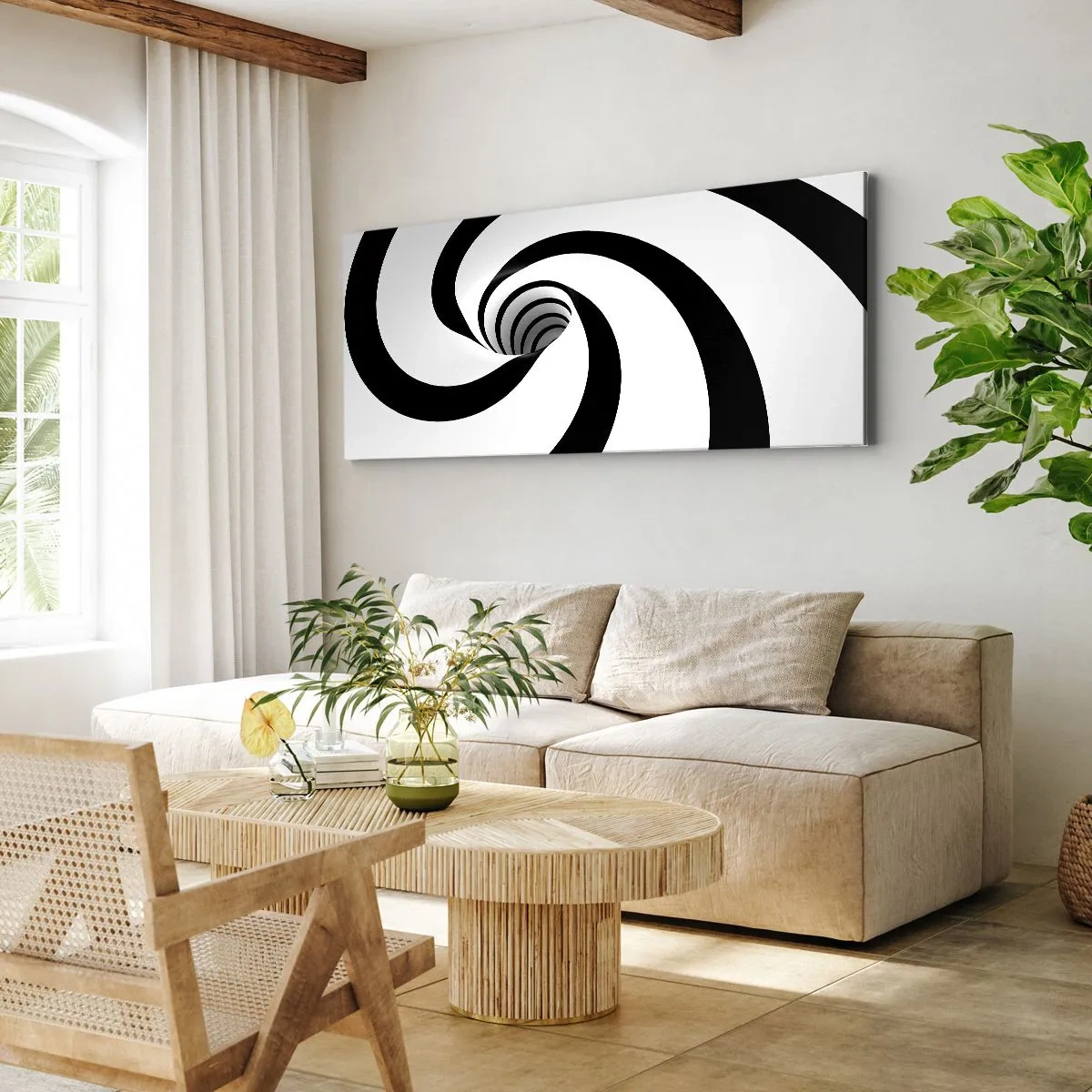 Cuadro sobre lienzo - Impresión de Imagen - ¿Ceder al torbellino? - 100x40 cm