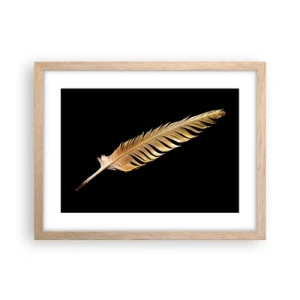 Póster en marco roble claro - Pluma de alta calidad - 40x30 cm