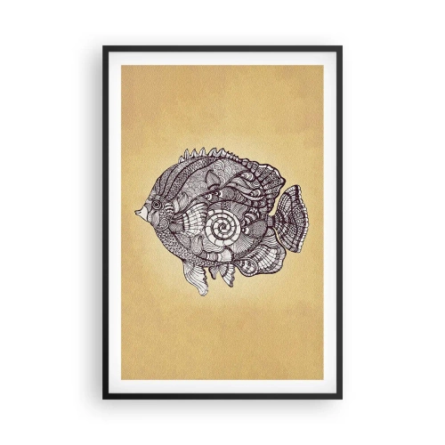 Póster en marco negro - De un océano de ornamentos - 61x91 cm