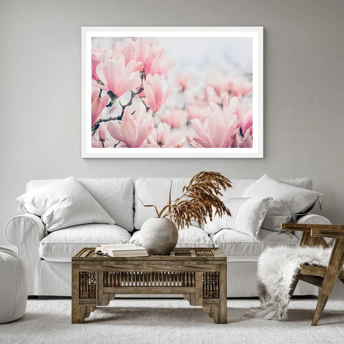 Póster en marco blanco - La perfección de la sutileza - 100x70 cm