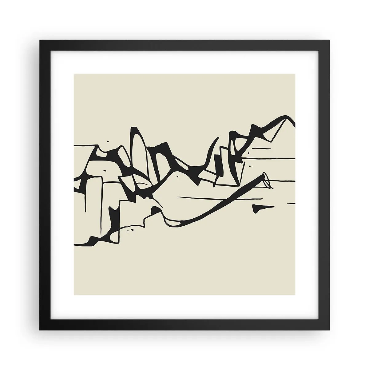 Póster en marco negro - Tal vez sea un paisaje - 40x40 cm