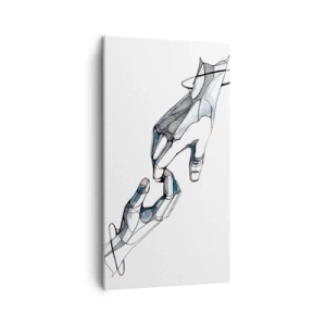 Cuadro sobre lienzo - Impresión de Imagen - Un buen gesto - 45x80 cm