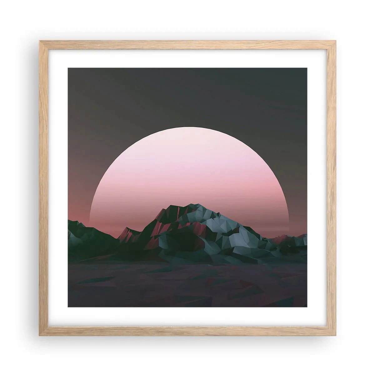 Póster en marco roble claro - En una galaxia muy muy lejana - 50x50 cm