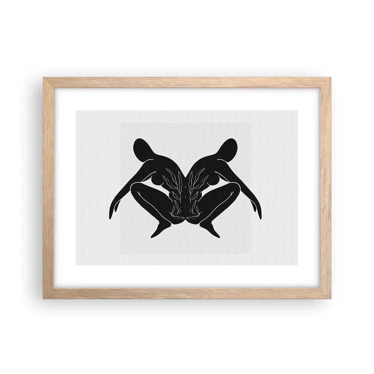 Póster en marco roble claro - Un alma compartida - 40x30 cm