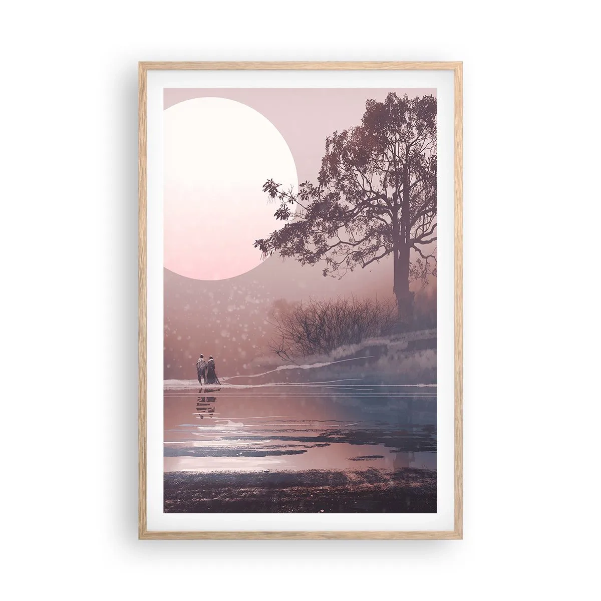 Póster en marco roble claro - Rarezas nocturnas - 61x91 cm