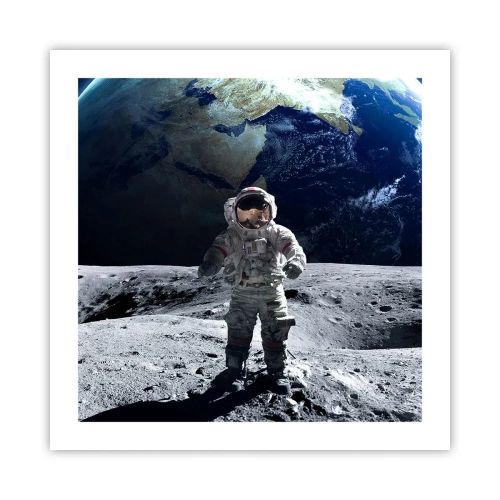 Póster - Saludos desde la Luna - 50x50 cm