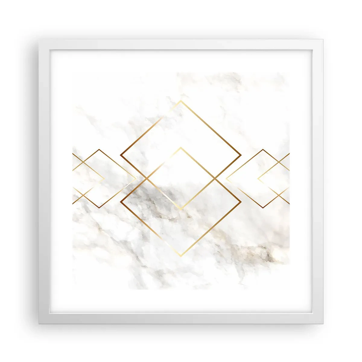 Póster en marco blanco - Una vista al infinito - 40x40 cm