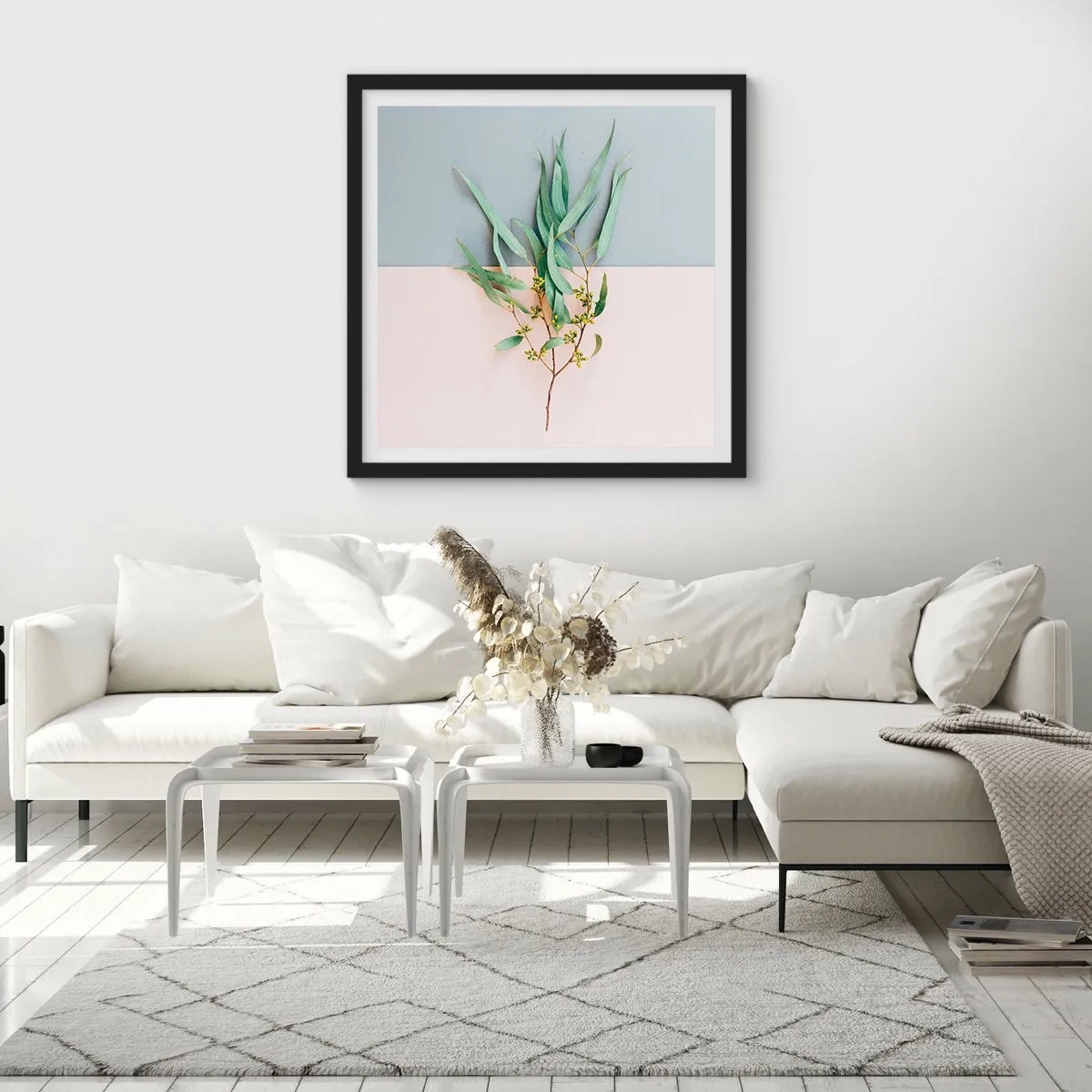 Póster en marco negro - La sutileza del pastel - 40x40 cm
