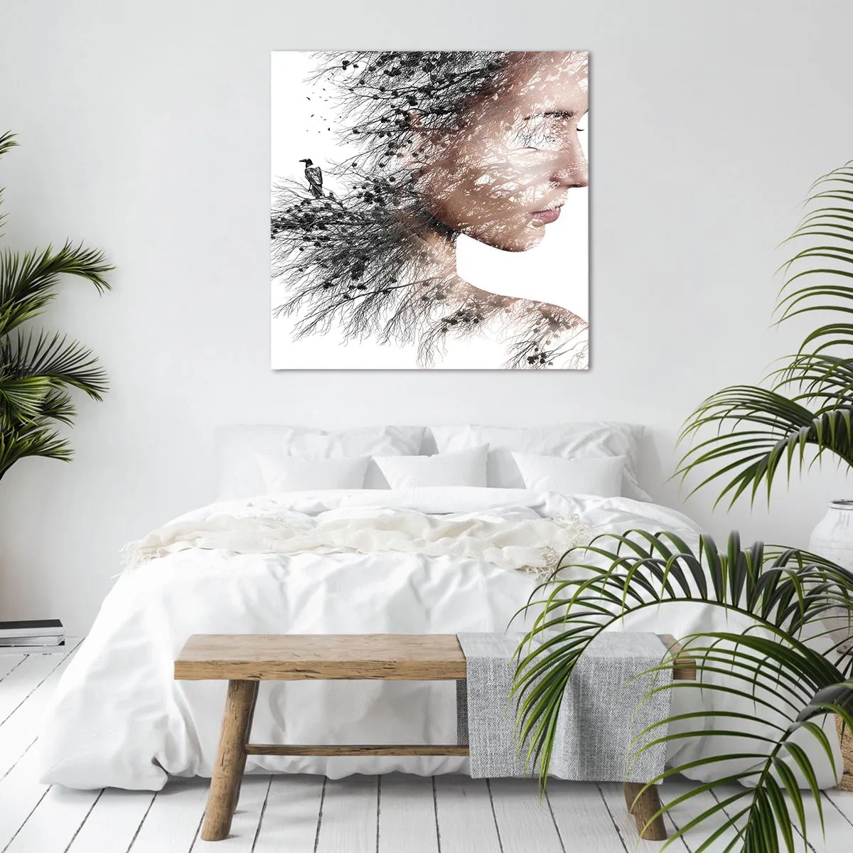 Cuadro sobre lienzo - Impresión de Imagen - Espíritu del bosque - 70x70 cm