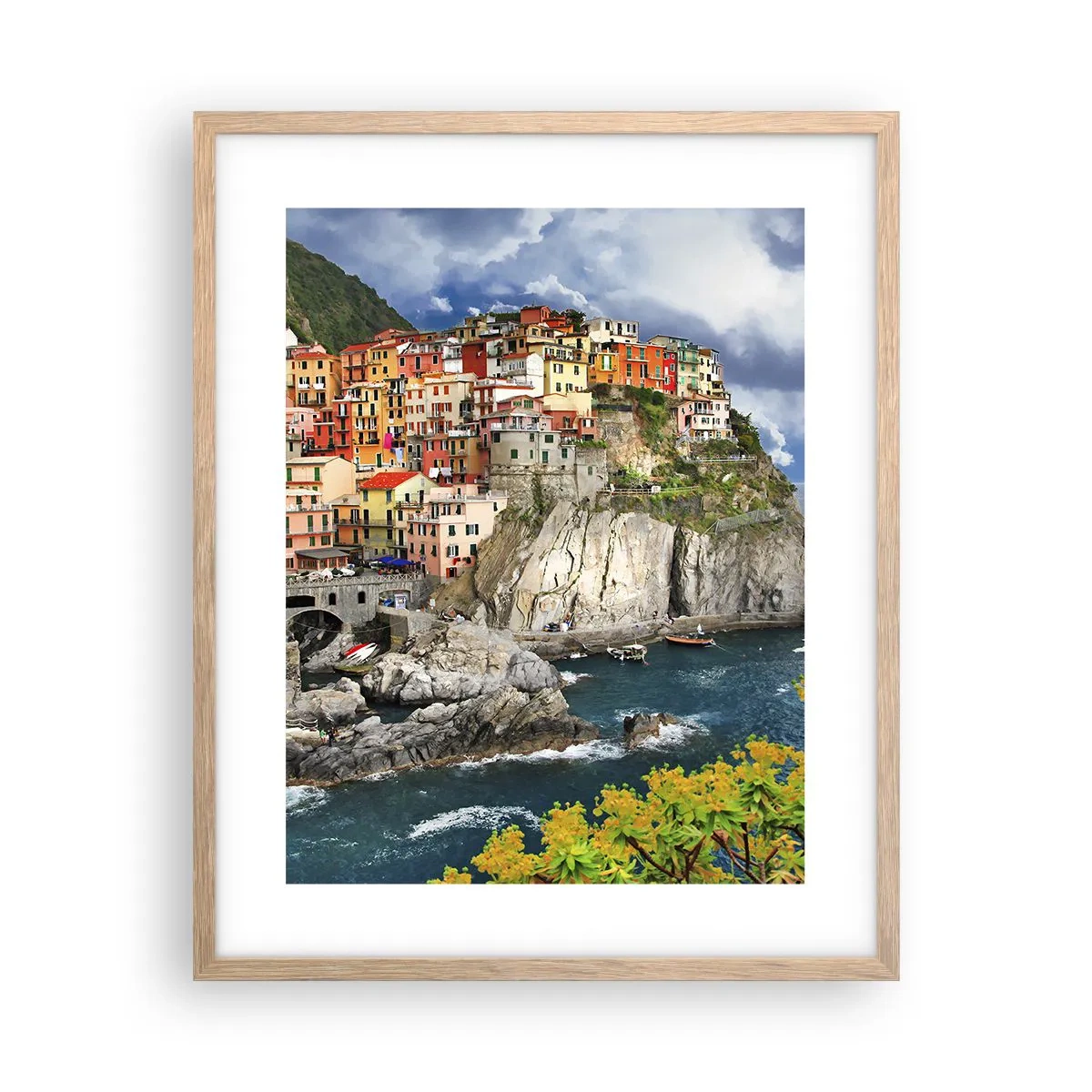Póster en marco roble claro - En el acantilado - 40x50 cm